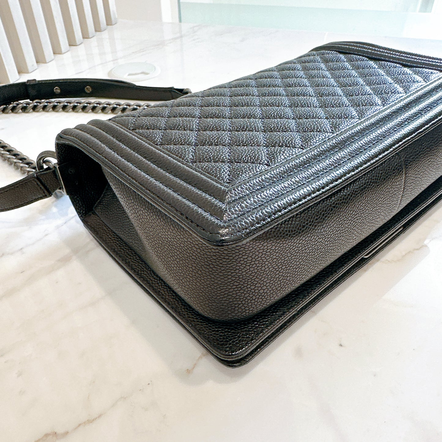 Chanel Boy New Medium in Black Caviar