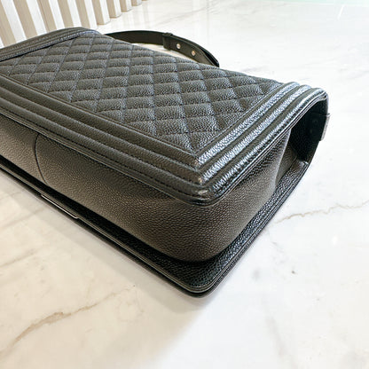 Chanel Boy New Medium in Black Caviar