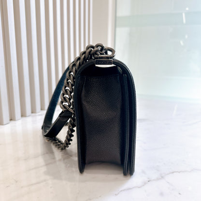 Chanel Boy New Medium in Black Caviar