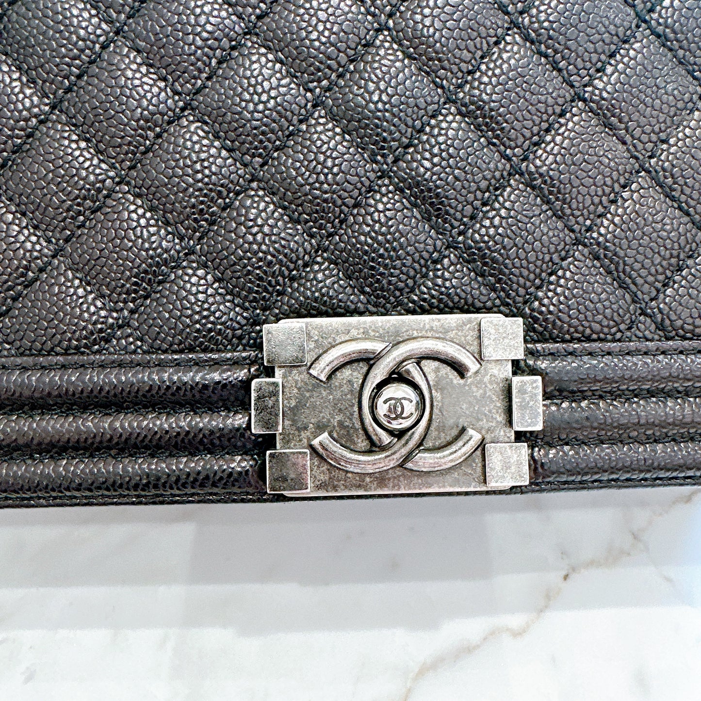Chanel Boy New Medium in Black Caviar