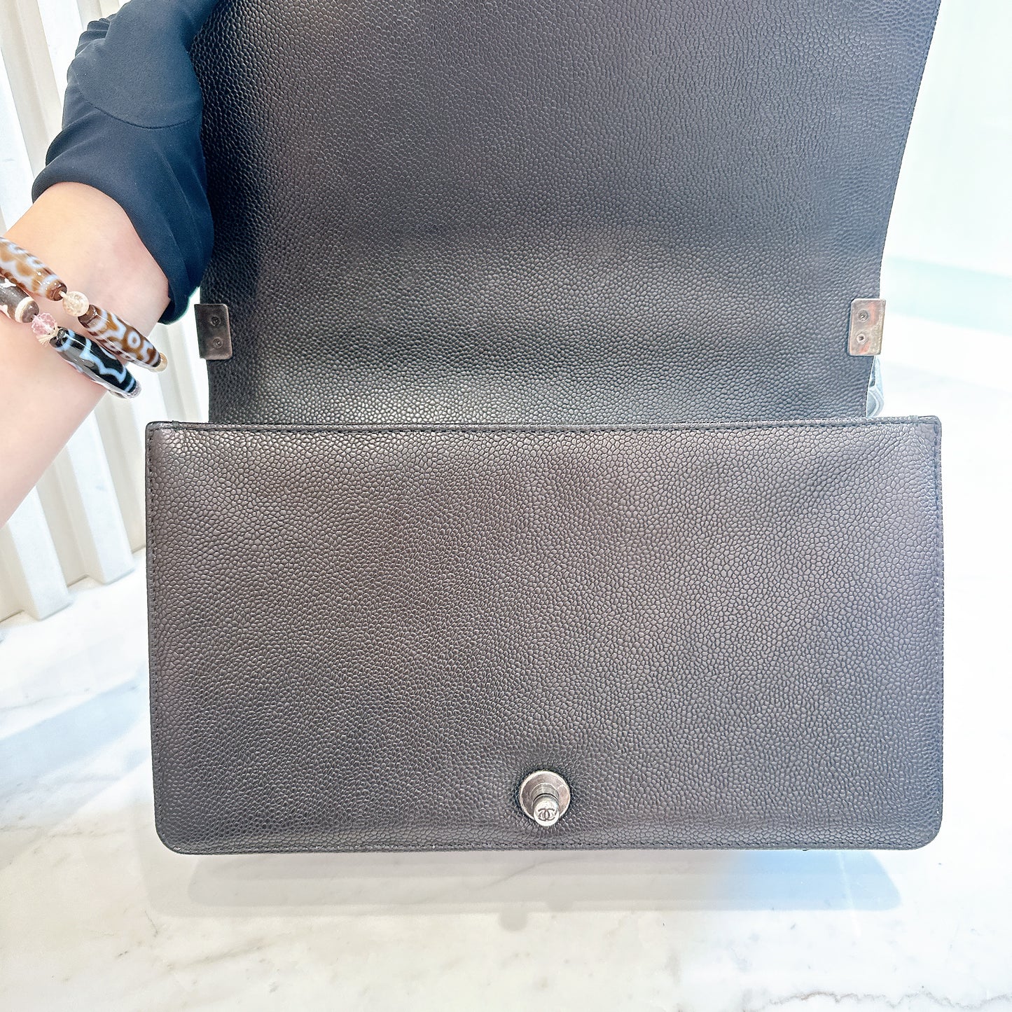 Chanel Boy New Medium in Black Caviar