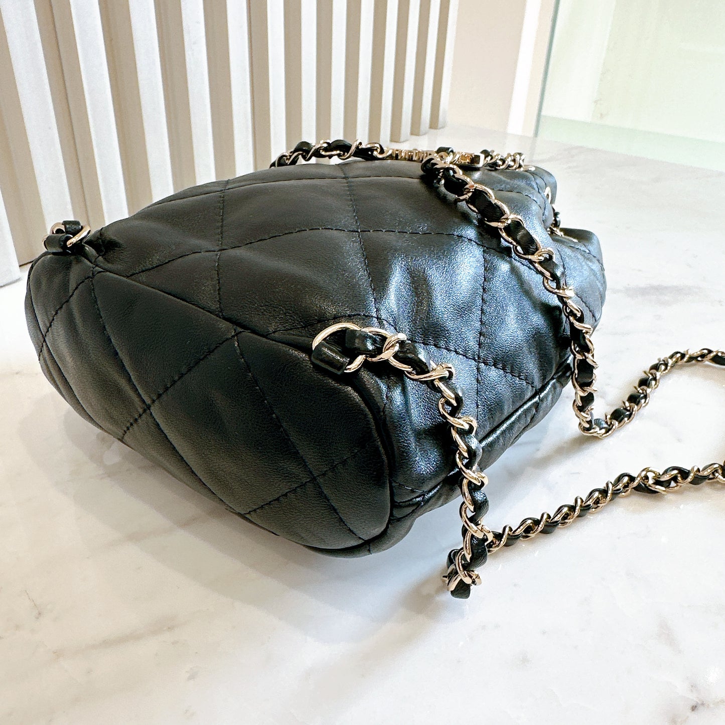 Chanel Quilted Drawstring Backpack