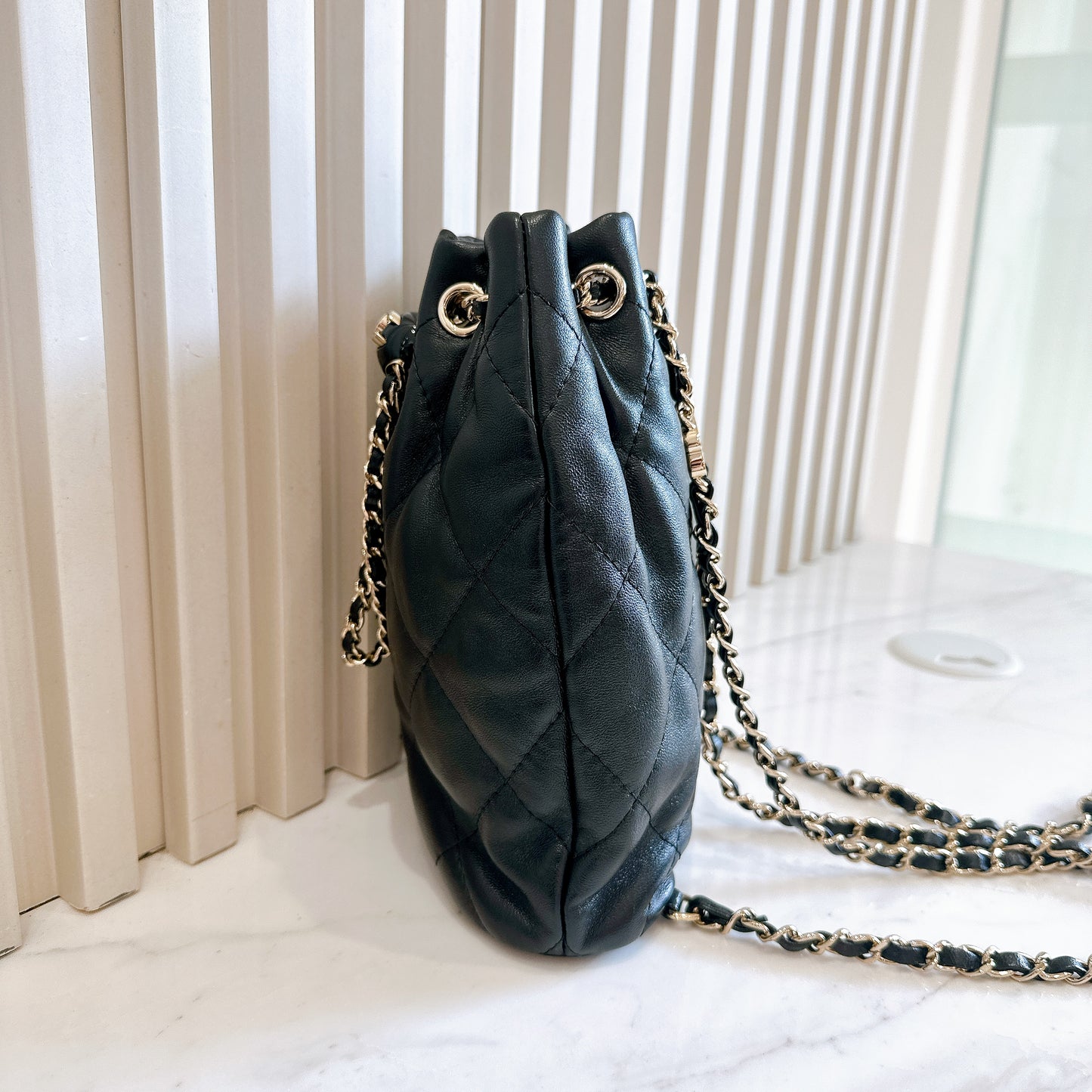Chanel Quilted Drawstring Backpack