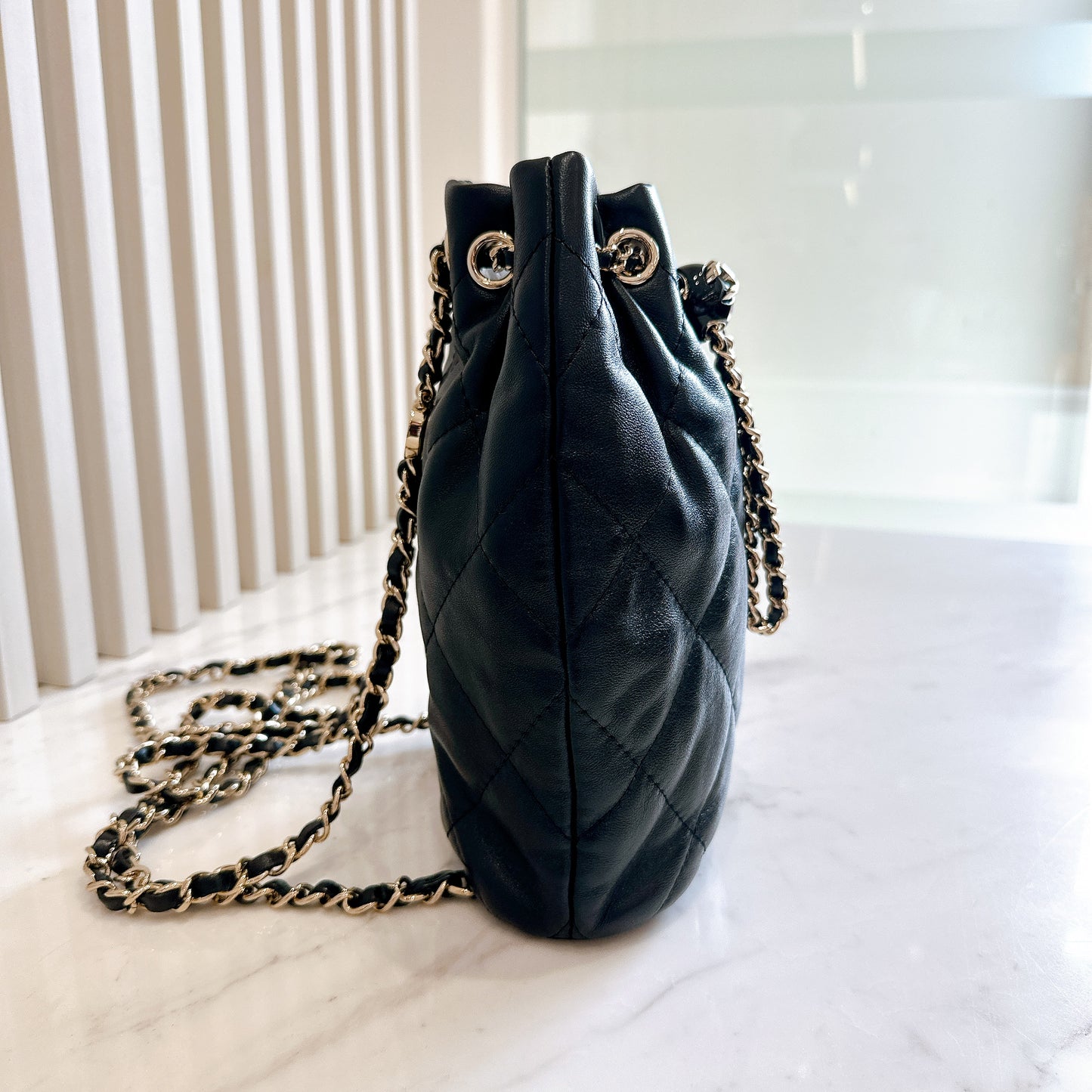 Chanel Quilted Drawstring Backpack