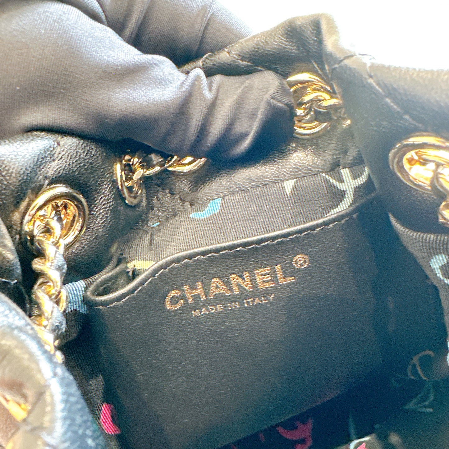 Chanel Quilted Drawstring Backpack
