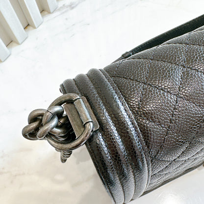 Chanel Boy New Medium in Black Caviar