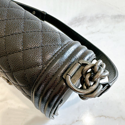 Chanel Boy New Medium in Black Caviar