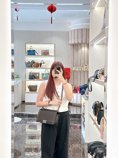 Chanel Boy New Medium in Black Caviar
