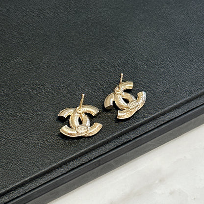 Chanel Pink Enamel CC Earring