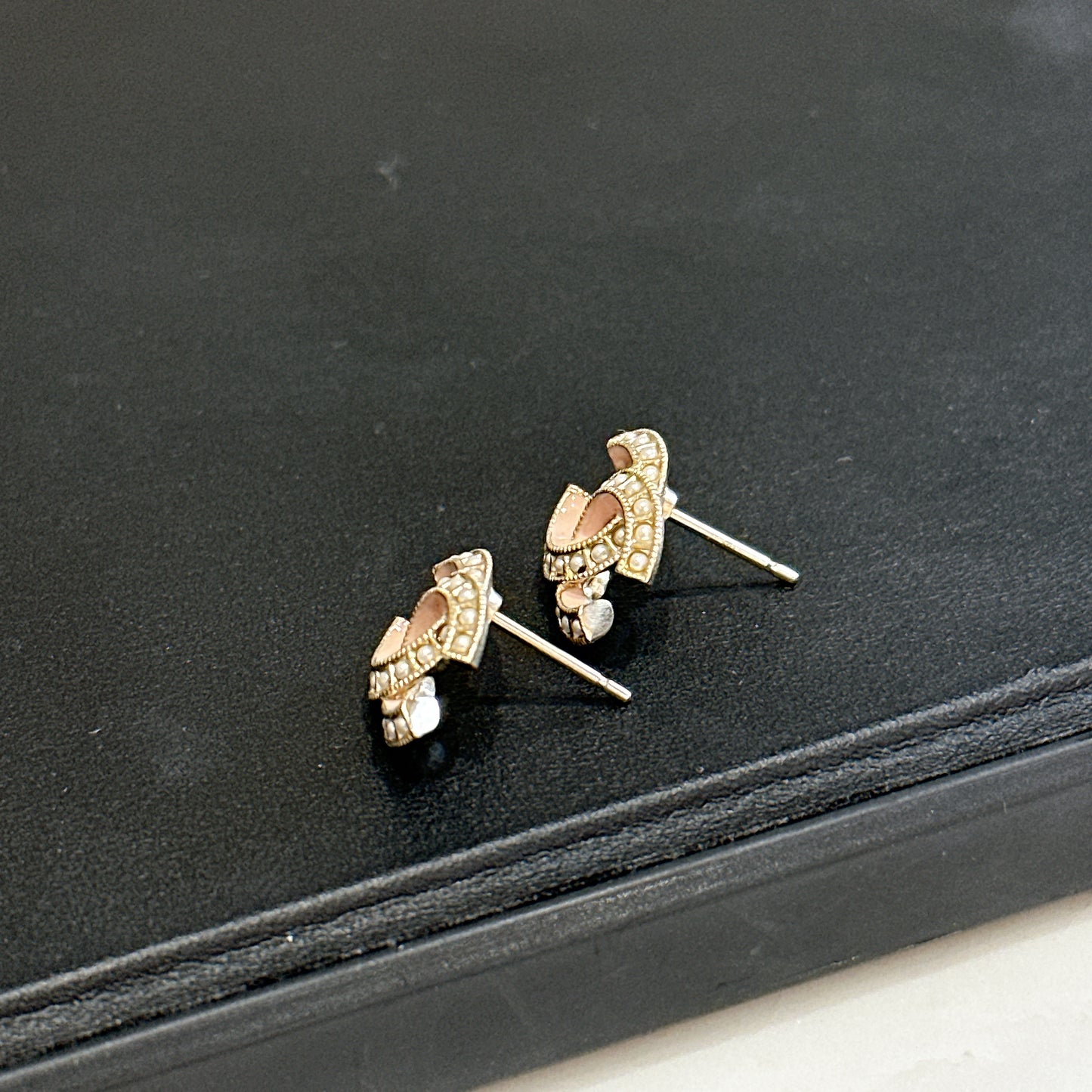 Chanel Pink Enamel CC Earring