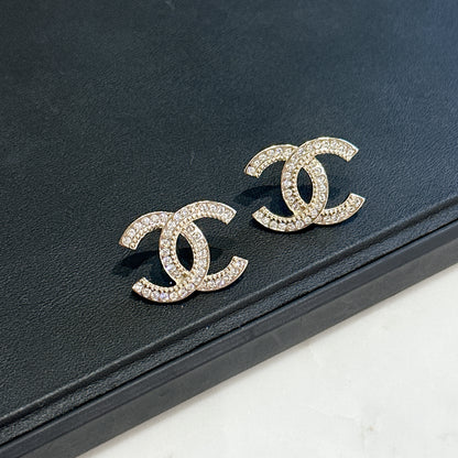 Chanel Big CC Crystal Stud Earring