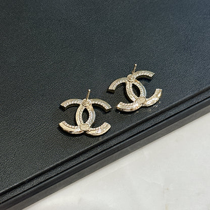 Chanel Big CC Crystal Stud Earring