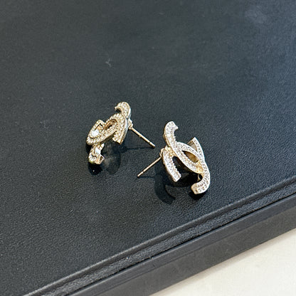 Chanel Big CC Crystal Stud Earring