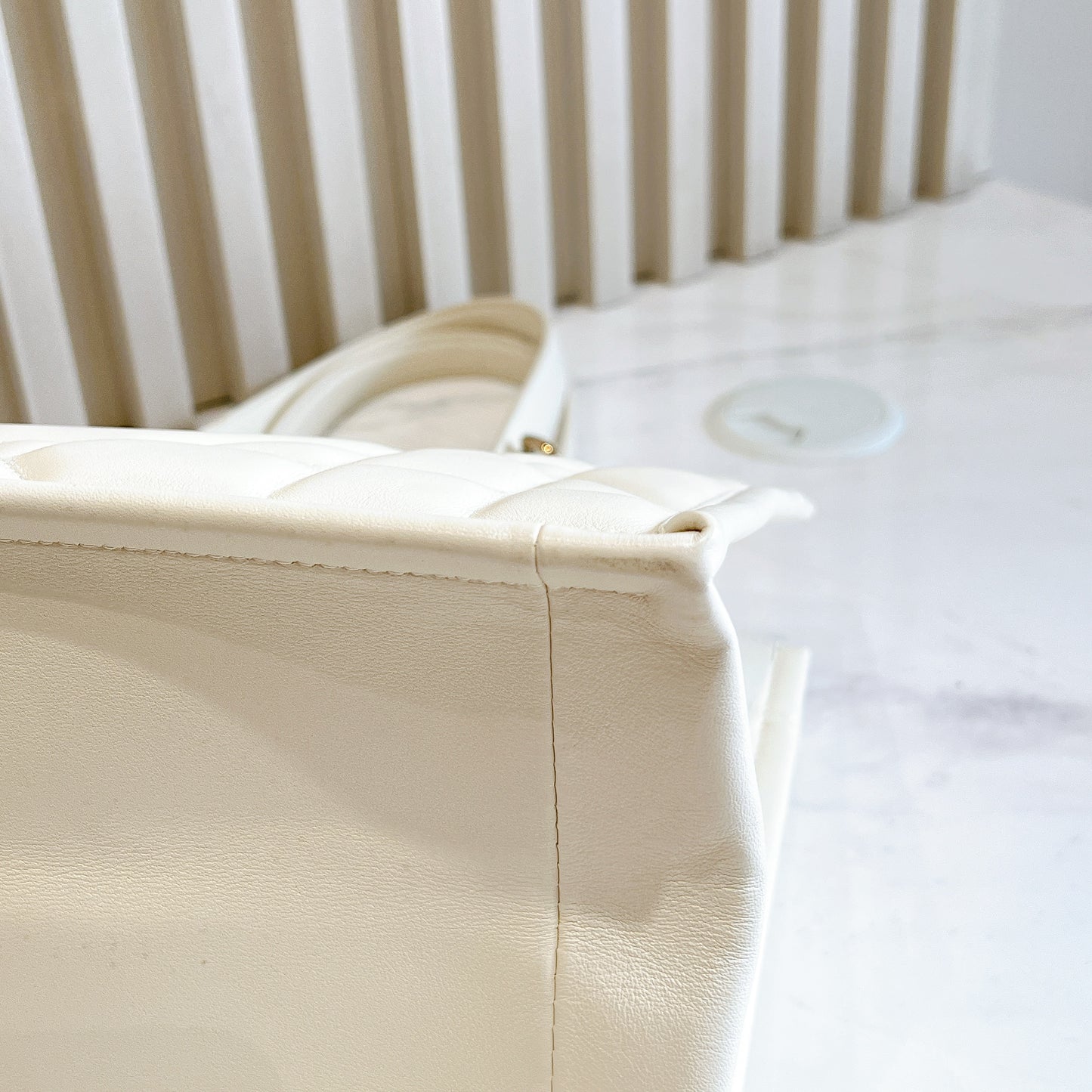 Dior Tote Bag Essential Archi Cannage White