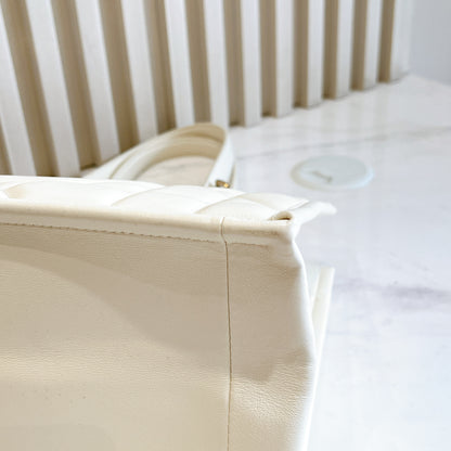 Dior Tote Bag Essential Archi Cannage White