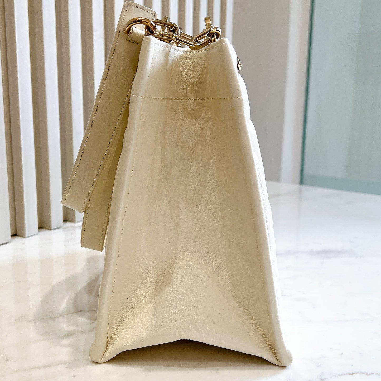 Dior Tote Bag Essential Archi Cannage White