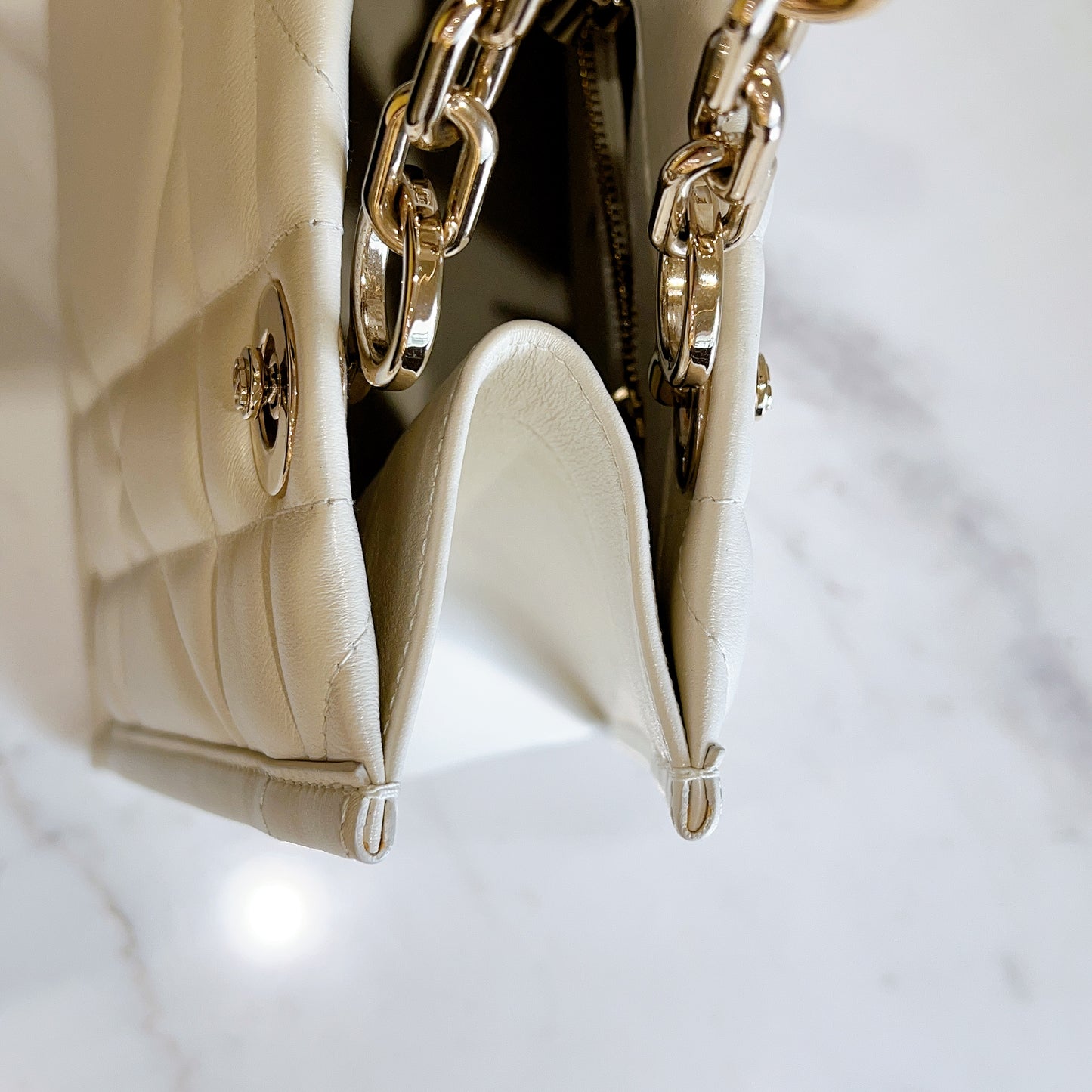 Dior Tote Bag Essential Archi Cannage White
