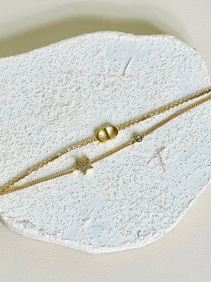 Dior Petit CD Double-Chain Bracelet