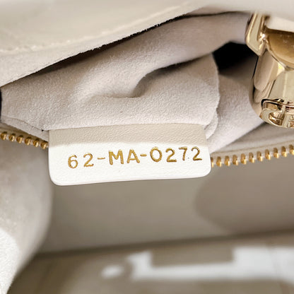 Dior Tote Bag Essential Archi Cannage White