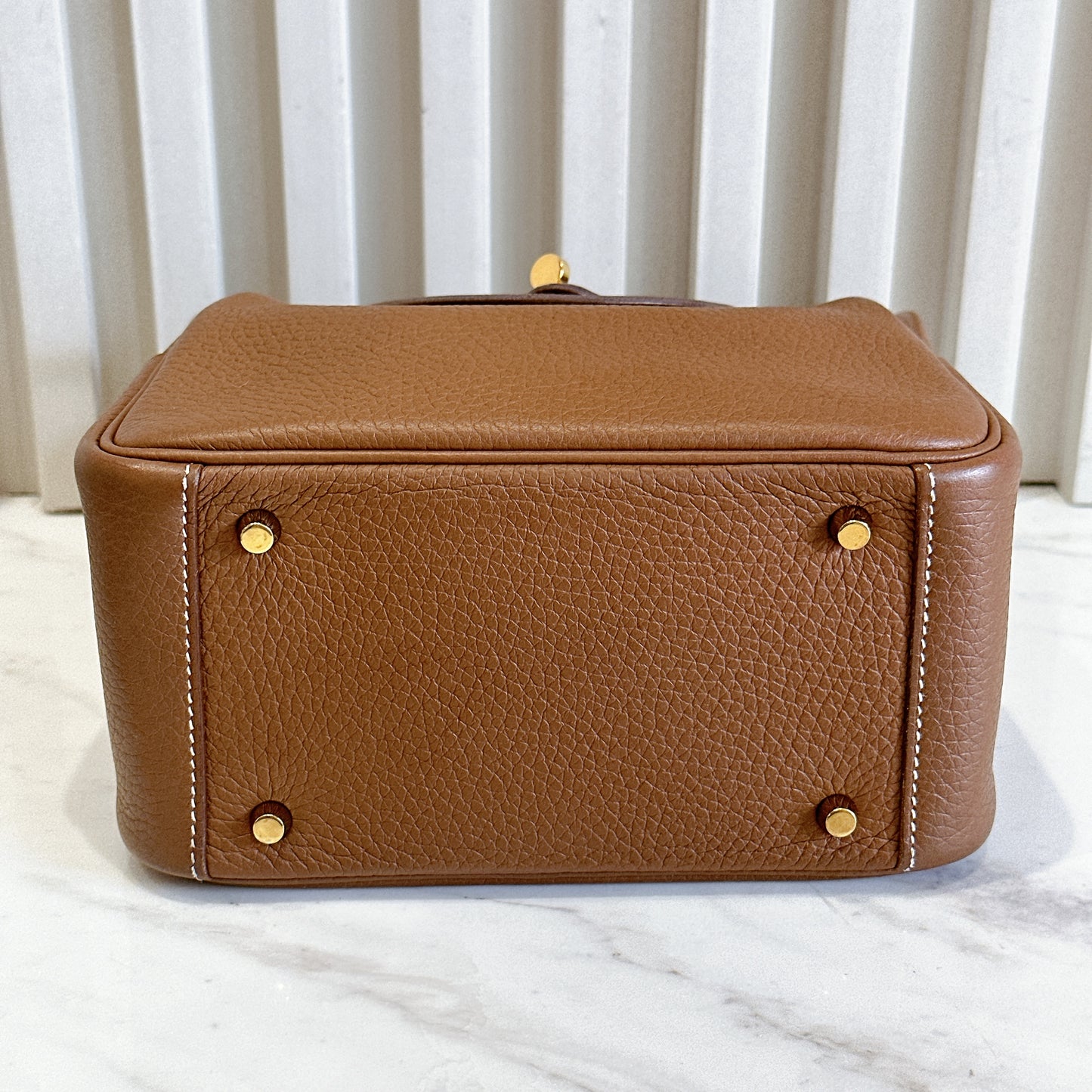 Hermes Mini Lindy in Gold