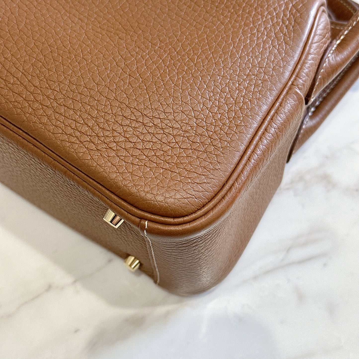 Hermes Mini Lindy in Gold