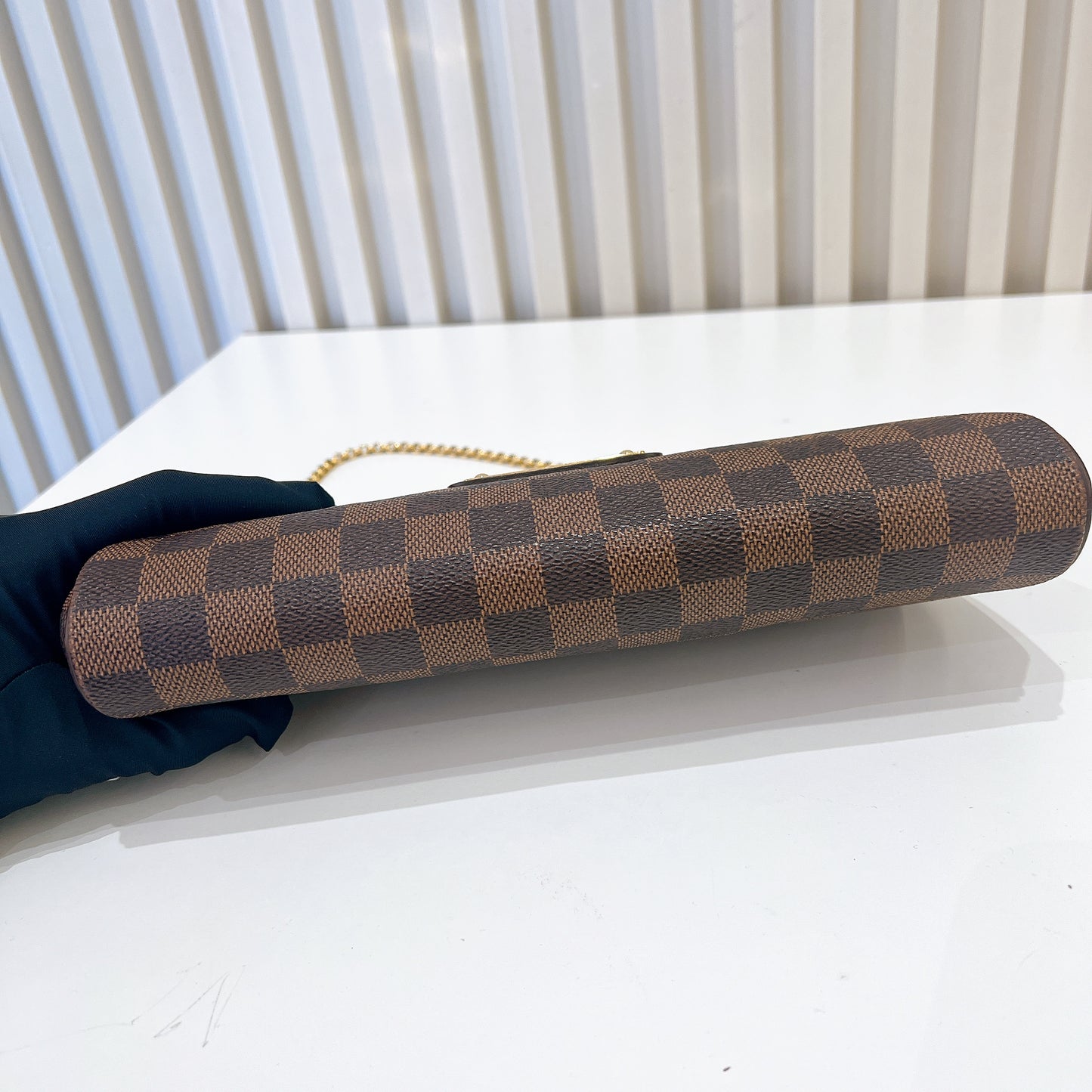 LV Damier Ebene Eva Clutch