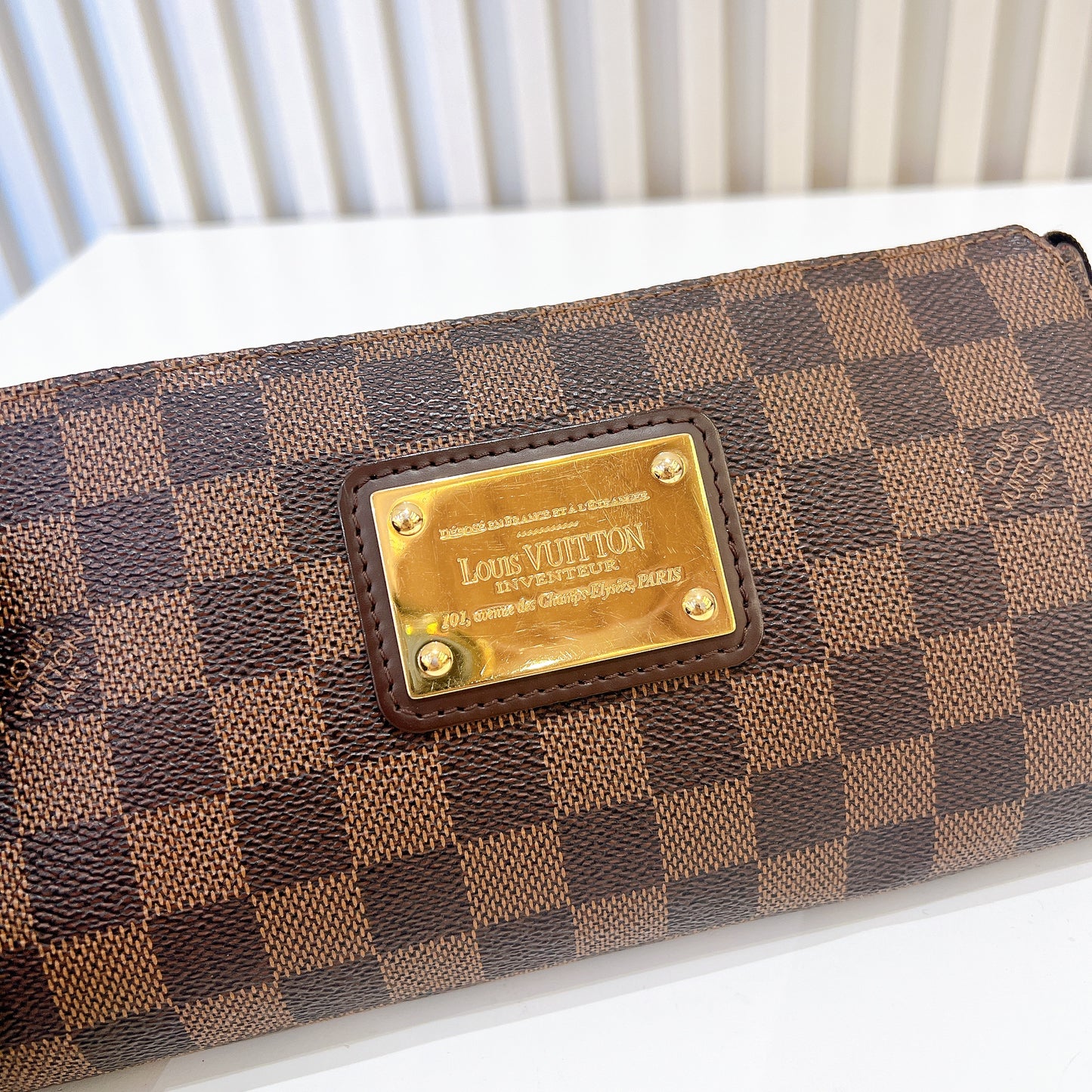 LV Damier Ebene Eva Clutch