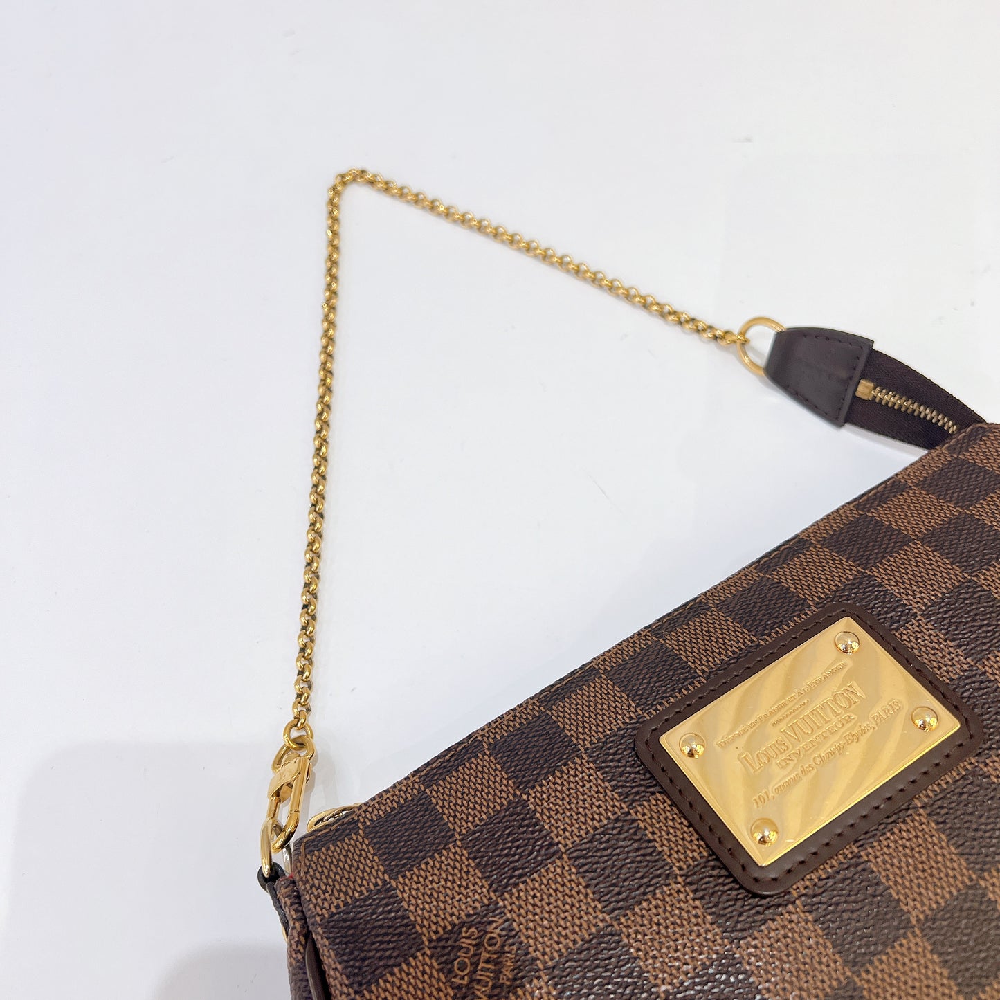 LV Damier Ebene Eva Clutch