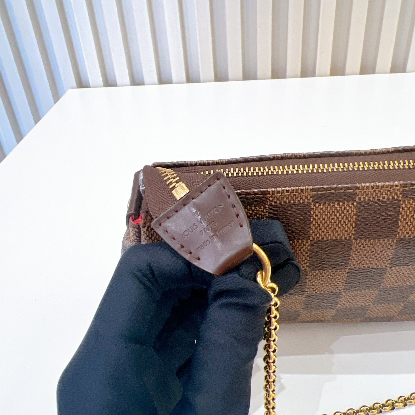 LV Damier Ebene Eva Clutch
