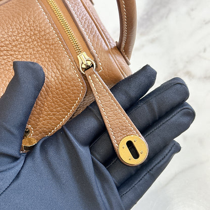 Hermes Mini Lindy in Gold