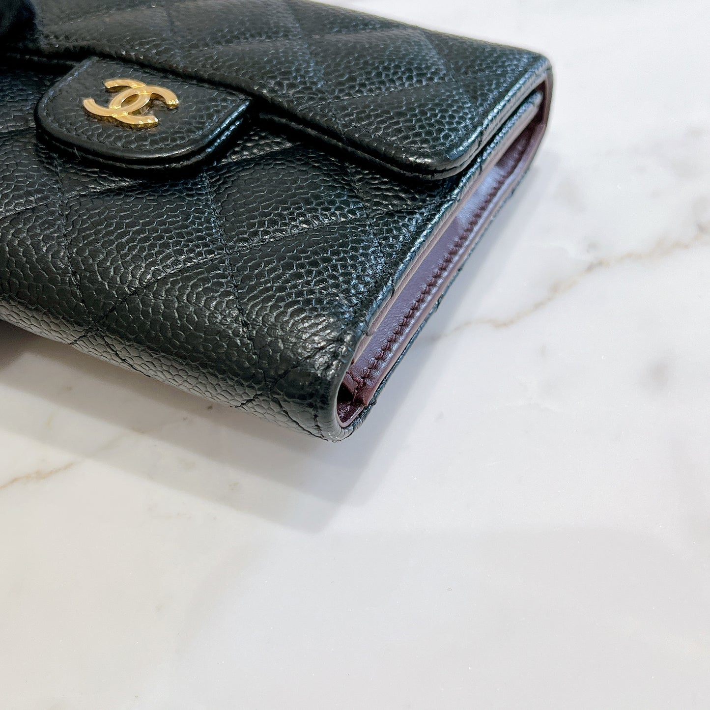 Chanel Classic Trifold Wallet in Black GHW