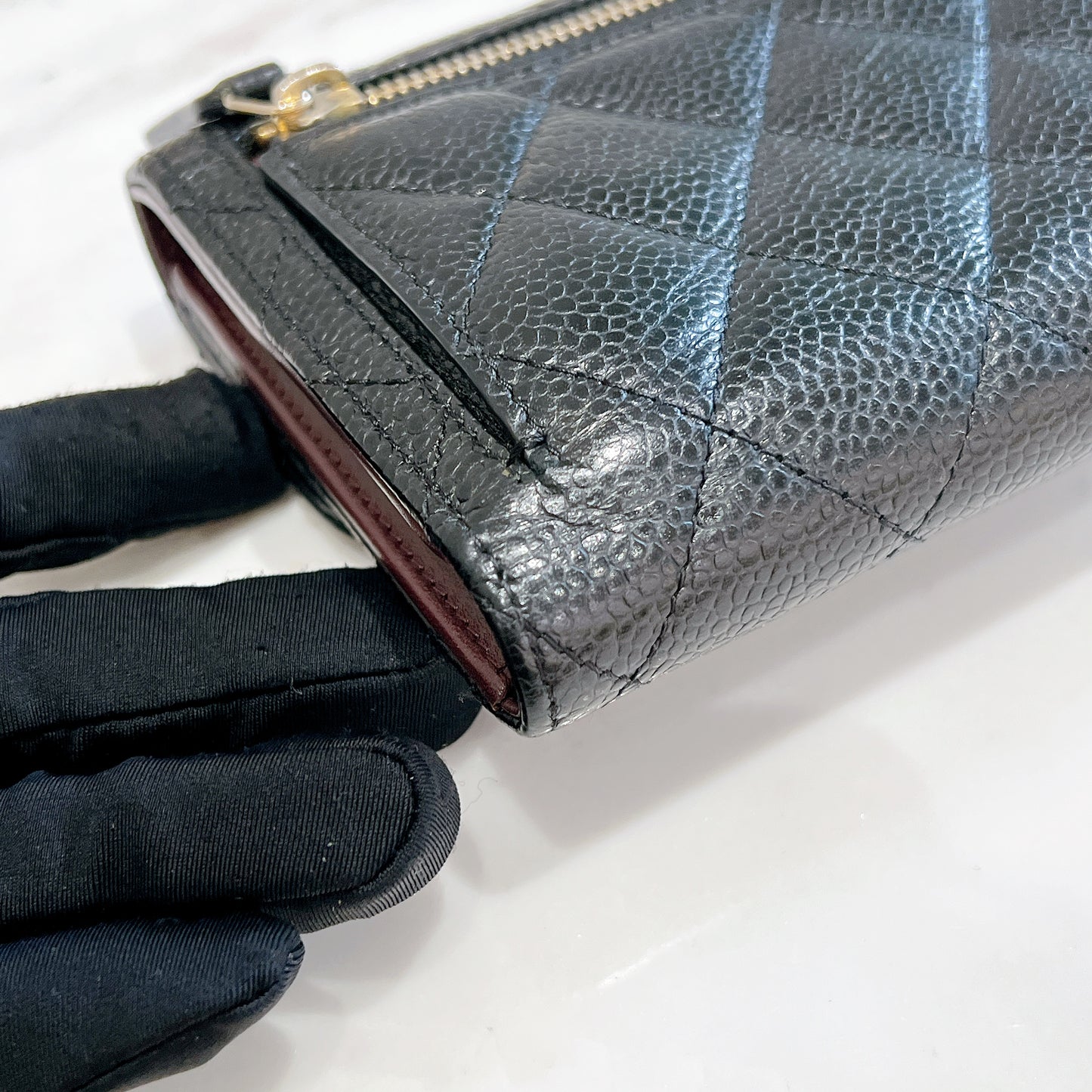 Chanel Classic Trifold Wallet in Black GHW