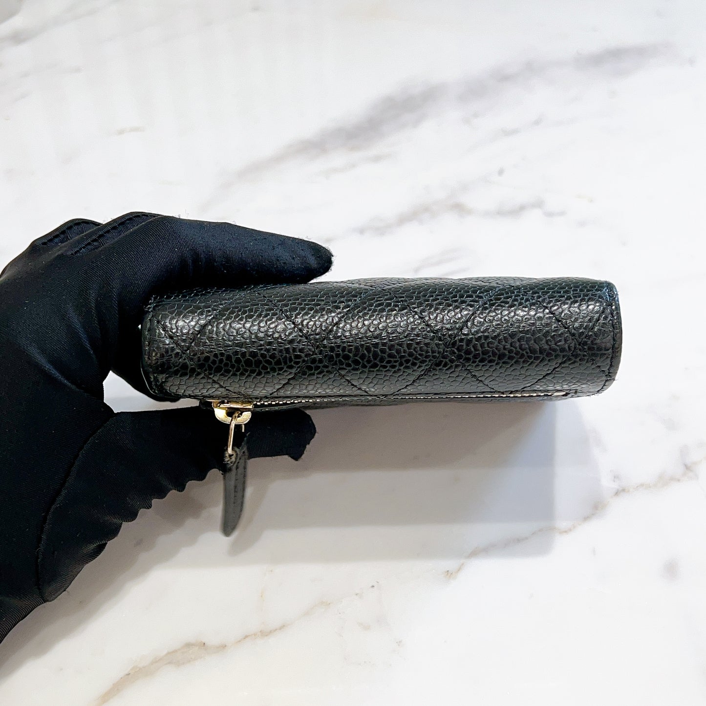 Chanel Classic Trifold Wallet in Black GHW