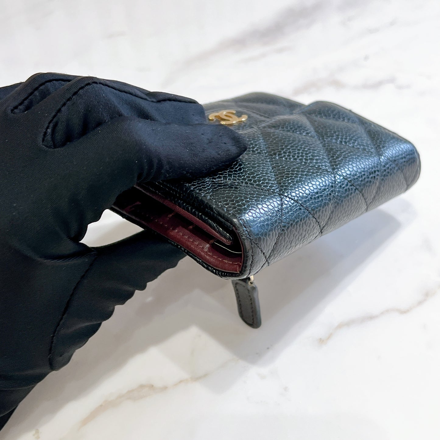 Chanel Classic Trifold Wallet in Black GHW