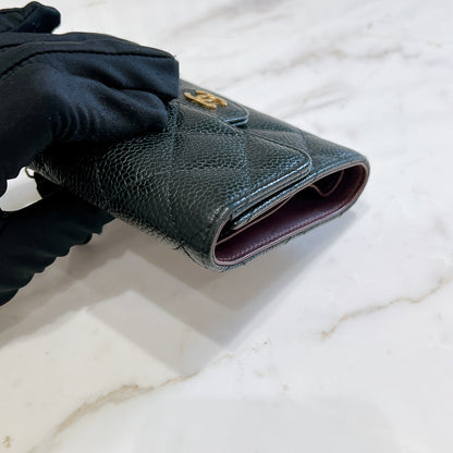 Chanel Classic Trifold Wallet in Black GHW