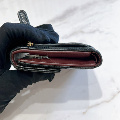 Chanel Classic Trifold Wallet in Black GHW