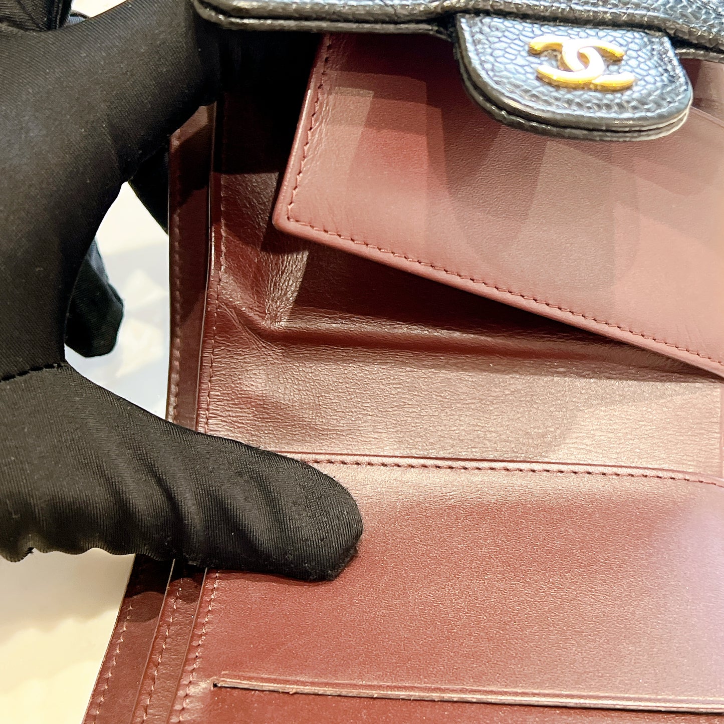 Chanel Classic Trifold Wallet in Black GHW