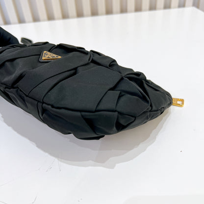 Prada Origami Nylon Clutch in Black