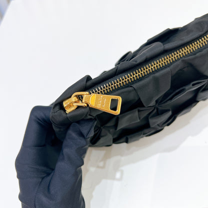 Prada Origami Nylon Clutch in Black