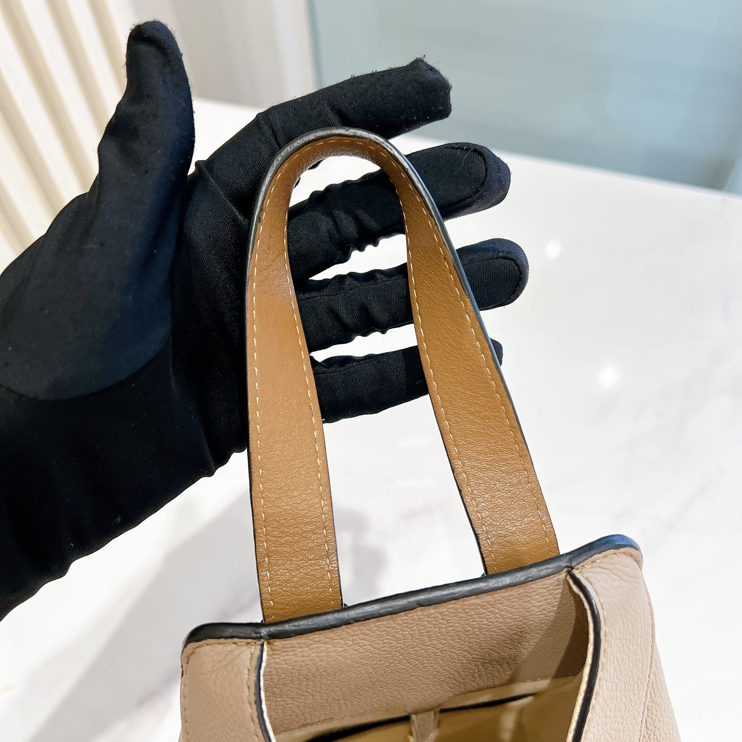 Loewe Hammock Soft Grained Calfskin in Sand