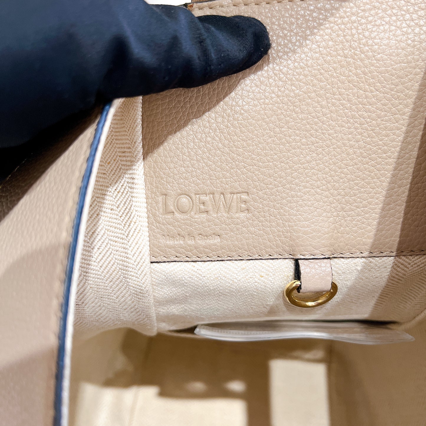 Loewe Hammock Soft Grained Calfskin in Sand