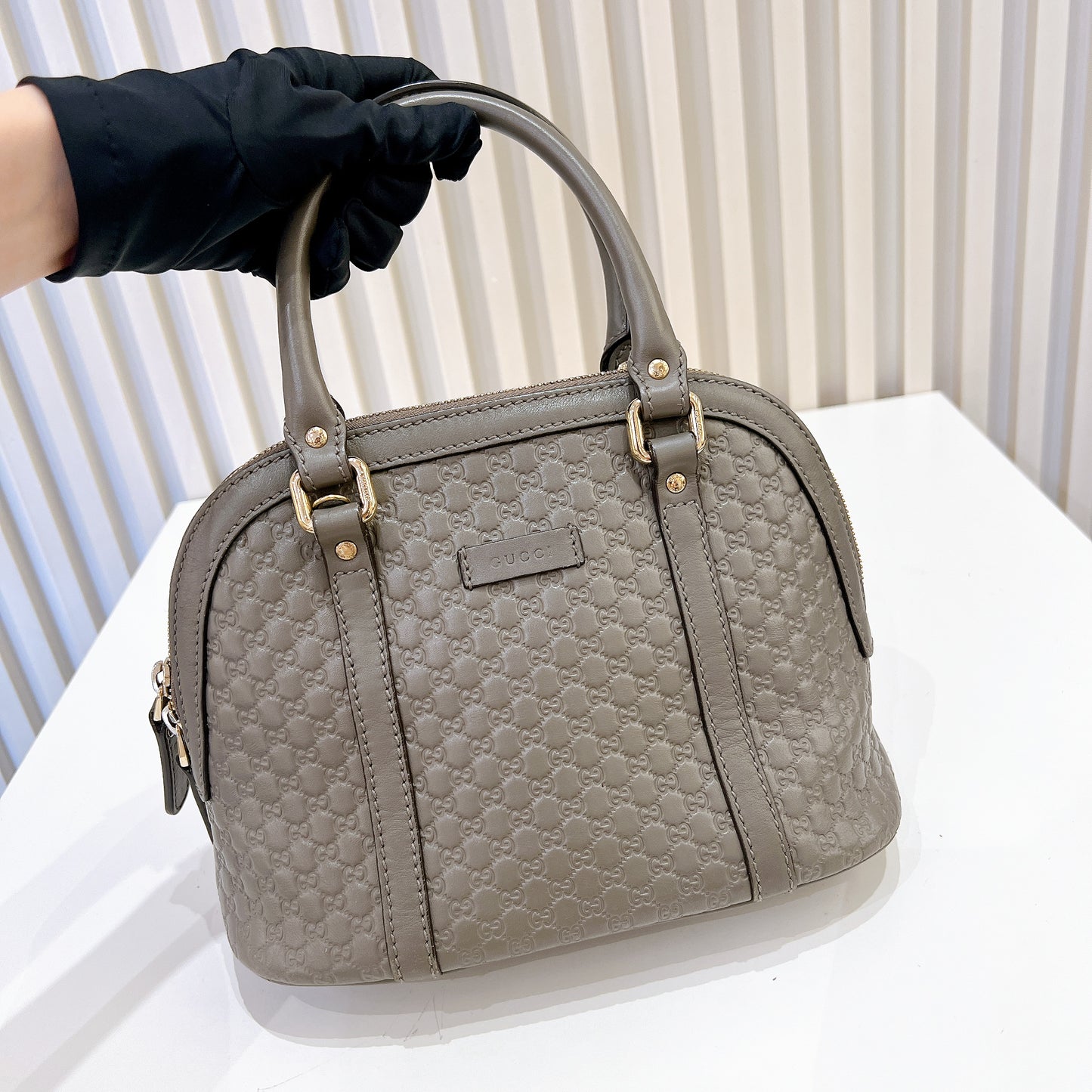 Gucci Guccissima Mini Dome in Grey