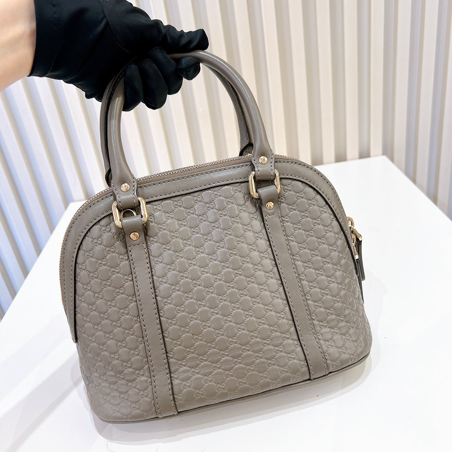 Gucci Guccissima Mini Dome in Grey