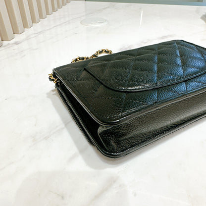 Chanel Classic Caviar WOC in Black GHW