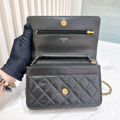 Chanel Classic Caviar WOC in Black GHW