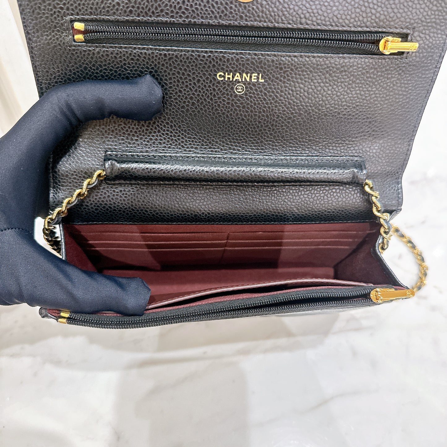 Chanel Classic Caviar WOC in Black GHW