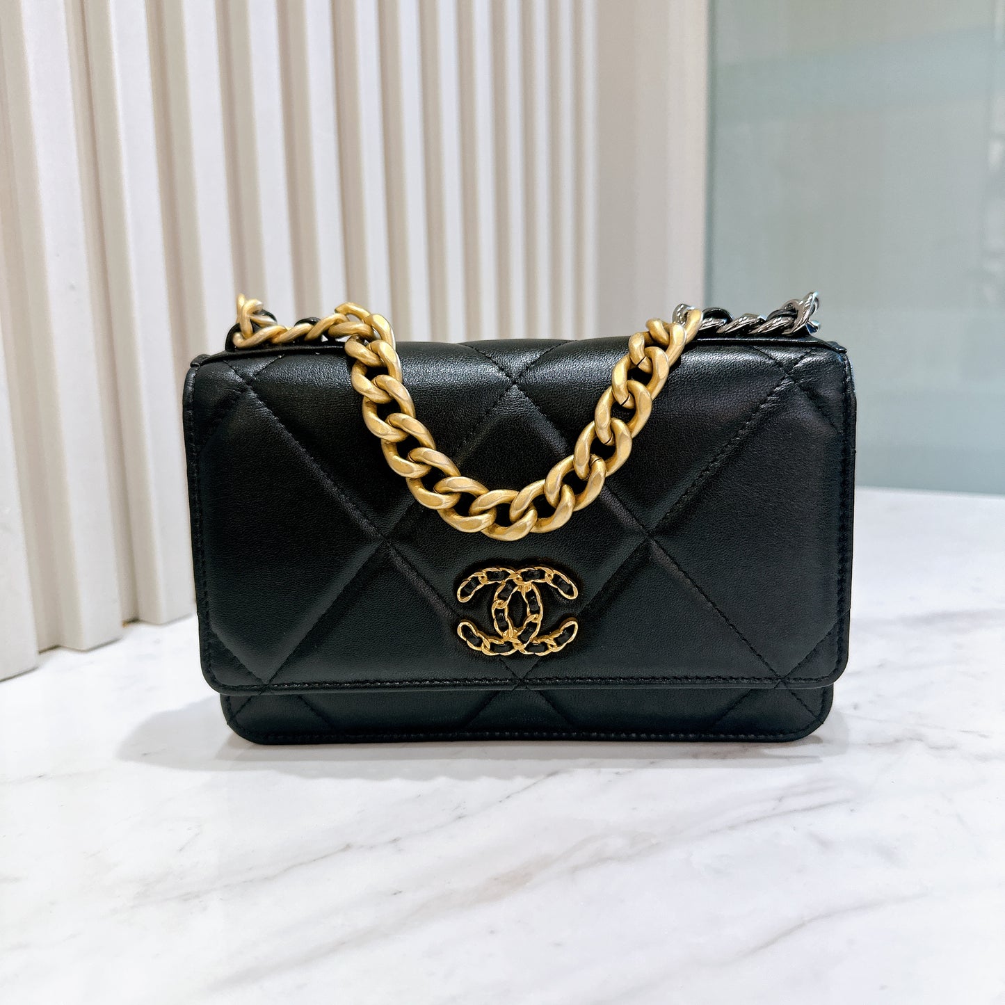 Chanel 19 WOC in Black