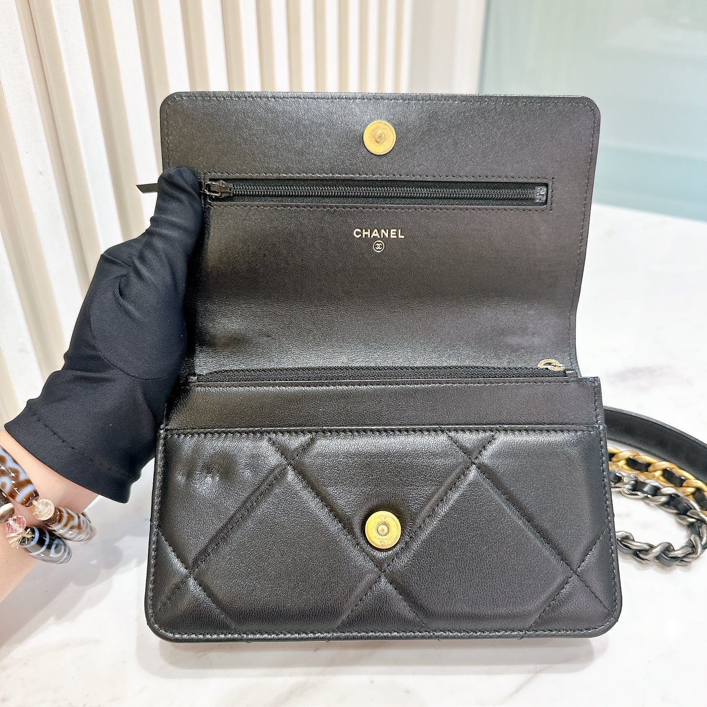 Chanel 19 WOC in Black