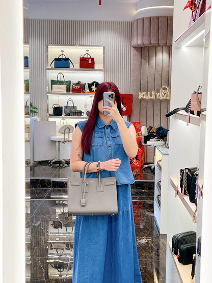 YSL Sac De Jour Small in Grey