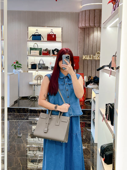 YSL Sac De Jour Small in Grey